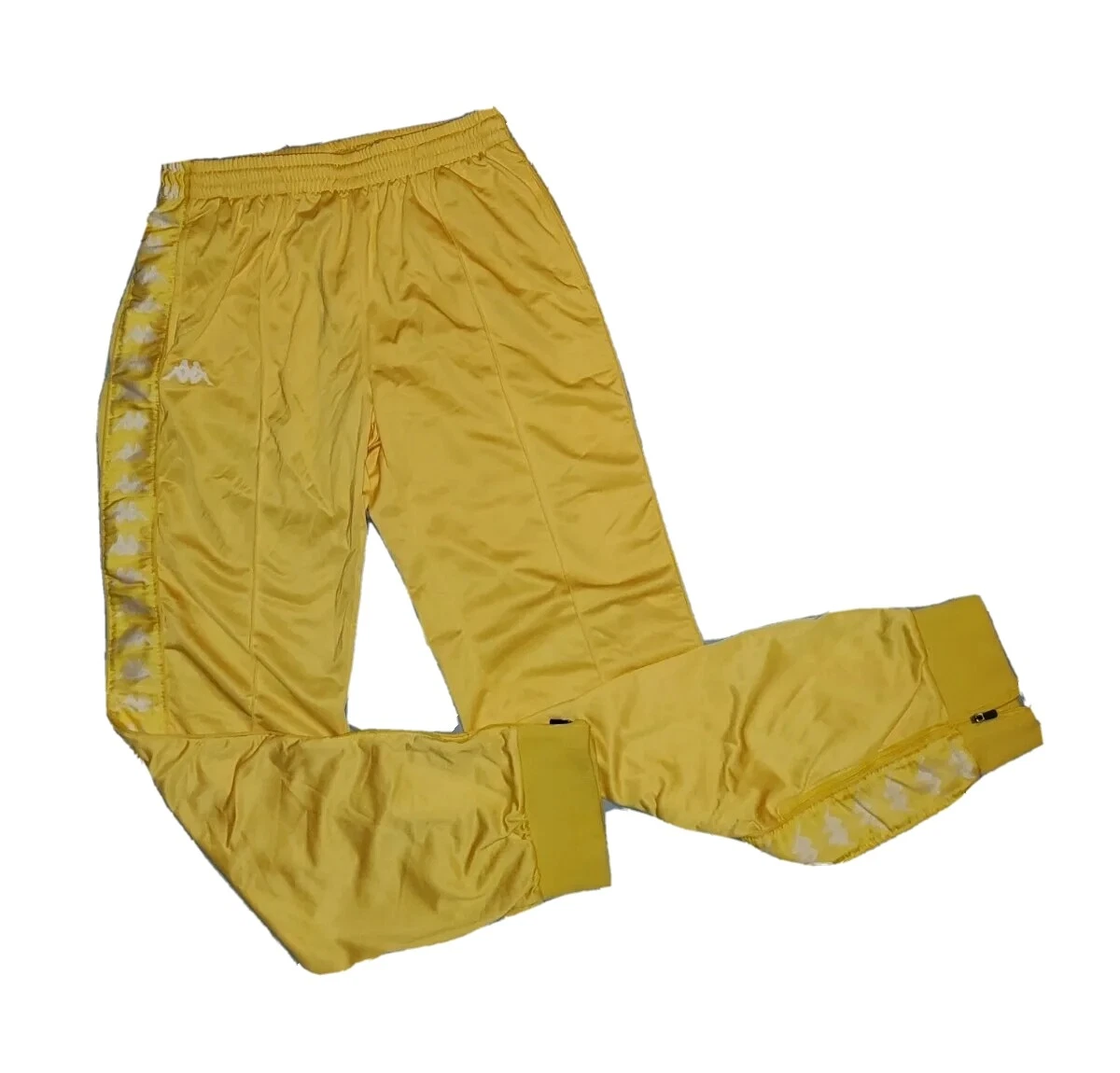 Verloren hart delicaat diepgaand Sz XL Kappa Yellow &amp; White Tape Track Pants Side Zipper GREAT CONDITION  | eBay