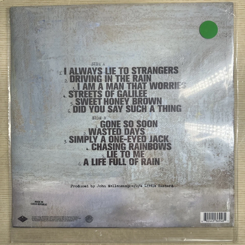 John Mellencamp - Strictly A One-Eyed Jack 12” Vinyl Record MINT SEALED - Image 2 of 2