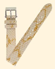 Ecclissi 16mm x 14mm Tan Leather Snakeskin Grain Strap original Buckle 23945