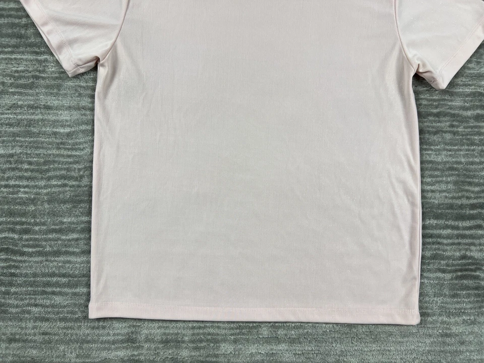 Top vintage Jennifer Moore para mujer rosa mediano poliéster curvado elástico ajustado Foto 3 de 4