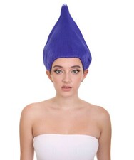 Dark Blue Troll Wigs hw-2593