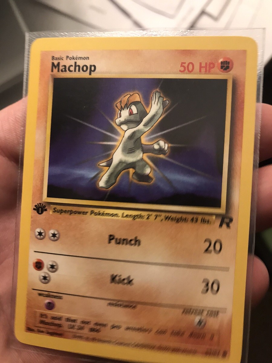 Machop 1st Edition 59/82 Team Rocket Pokemon Card ~ LP | eBay