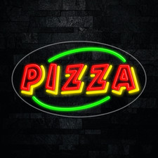 Pizza LED Neon Sign 28"L x 16"H 34468