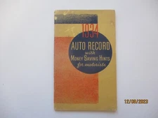 VINTAGE ORIGINAL PURE OIL COMPANY 1934 AUTO RECORD WITH MONEY SAVING HINTS