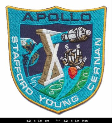 APOLLO 10 X Patches Aufnäher Raumfahrt NASA Stafford Young Cernan USA 1969