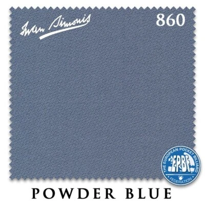 IWAN SIMONIS 7' Simonis 860 Pool Table Cloth - Powder Blue - AUTHORIZED DEALER