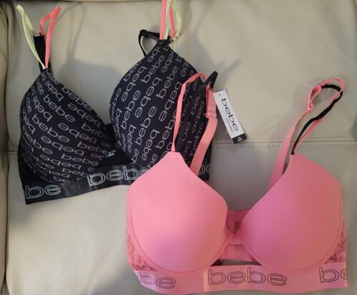 2 Pack Bebe Intimates Padded Gentle Lift Underwired Bras~Size 34DD - Picture 1 of 6