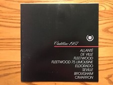 1987 Cadillac Full Sales Brochure - Allante, DeVille, Eldorado, Seville, & More