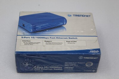 NEW TRENDnet 5-Port 10/100Mbps Ethernet Network Switch TE100-S5 Auto-MDIX PC/Mac