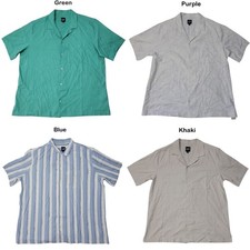 Gap Men's Short Sleeve Button-Up Relaxed Fit Linen Shirt