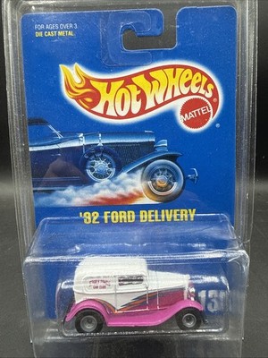 1991 Hot Wheels WHITE 32 FORD DELIVERY Blue Card #135 Real Riders EARLY TIMES