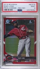 2018 Bowman Chrome Prospects Red Refractor 4/5 Shed Long #BCP78 PSA 9 MINT 7rd