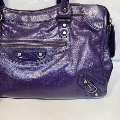 BALENCIAGA The City Bag 2WAY Shoulder Bag Purple | eBay