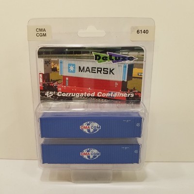 deLuxe innovations N scale 48  smooth side container   2-pk CMA CGM