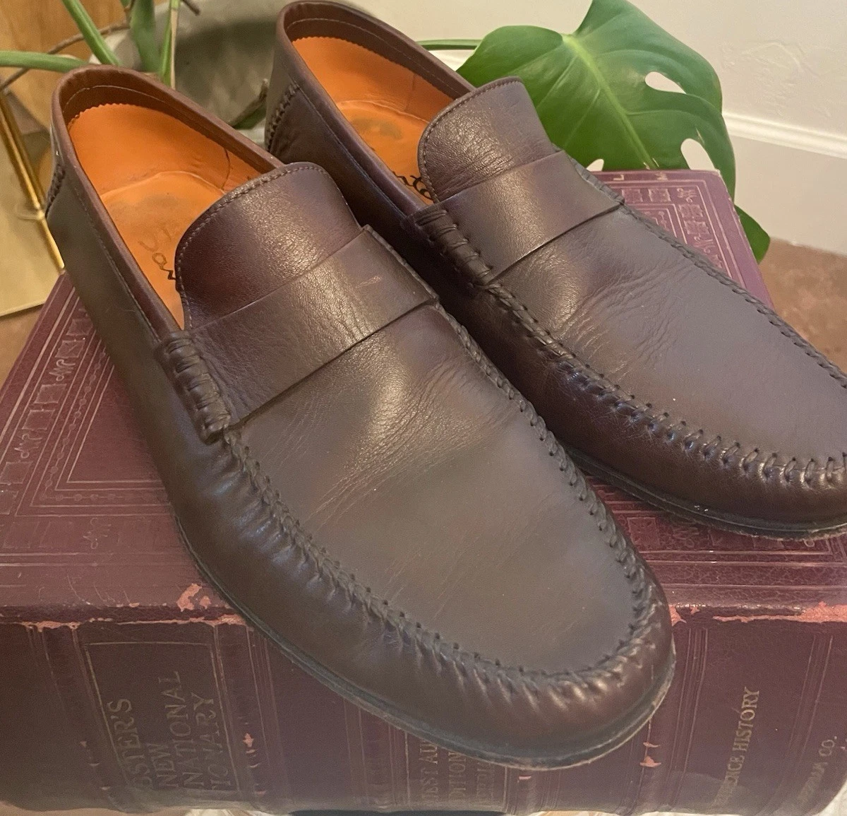 Santoni Loafer Brown Casual Shoes for Men for sale | eBay display picture 1