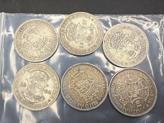 Lotto 21/2 scellini Sudafrica argento 86g lotto 1243