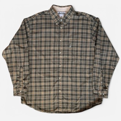 Columbia Long Sleeve Shirt XXL Checked Streetwear  Layering Grunge Baggy VTG