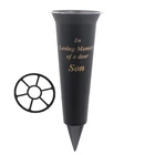 Graveside Memorial Spike Flower Vase with Insert and Wavy Edge - Son