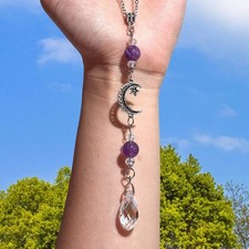 Car Rear View Mirror Accessories Witchy Car Hanging Ornament, Moon&Star Rearv...