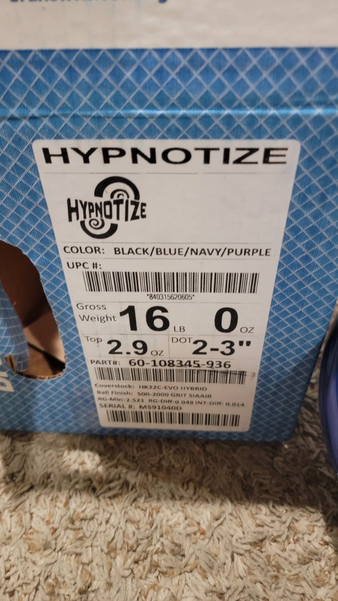 Brunswick Hypnotize Bowling Ball 1st Quality | 16 Pounds | 2-3