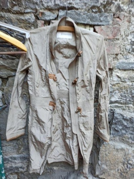 Women Ermanno Scervino Trench Coat Grey 34 / XS /