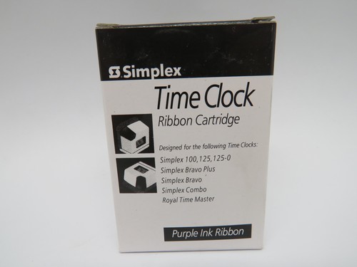 Simplex 1603-9806 Time Clock Purple Ribbon Cassette NEW
