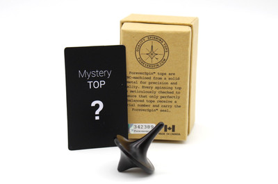 ForeverSpin Black Mystery Top Limited Edition #342389 Box Pouches Money Clip
