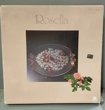 Vintage Mikasa Rosella glass serving plater 14" handle West Germany Original Box