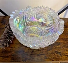 Vintage LE Smith LARGE Serving Bowl - The Comet In The Stars Carnival Glass