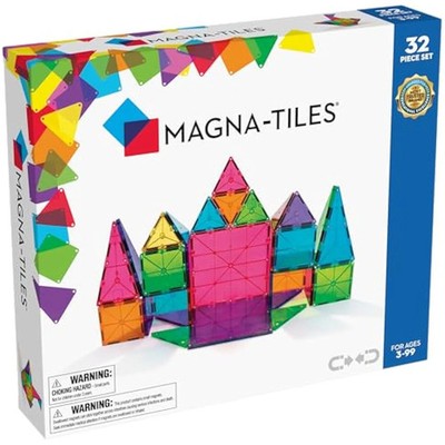 MAGNA-TILES Classic 32-teiliges Magnetbauset, Magnetbausteine,