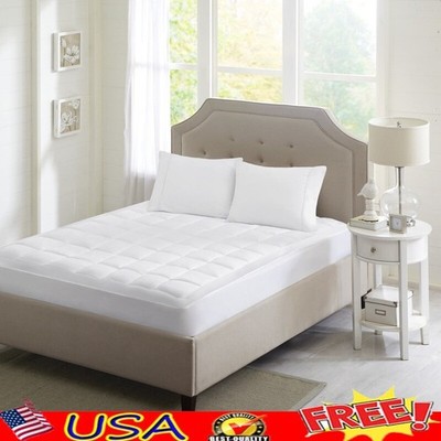 Hypoallergenic Microfiber Mattress Pad King 3M Easy Stain Release Anti Microbial
