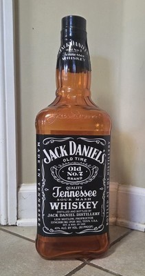 Jack Daniels Glass Whiskey Bottle ONLY 19'' Tall 6'' Wide