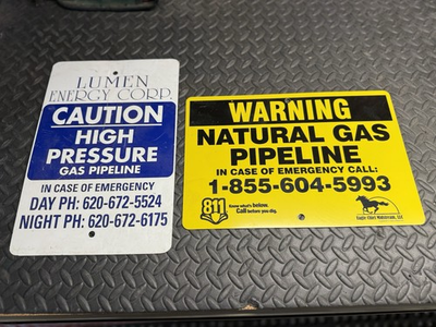 #ad #ad 2 Metal Oil Field Pipeline Signs Lumen amp; Eagle Chief Oklahoma Natural Gas 8x12” $19.99