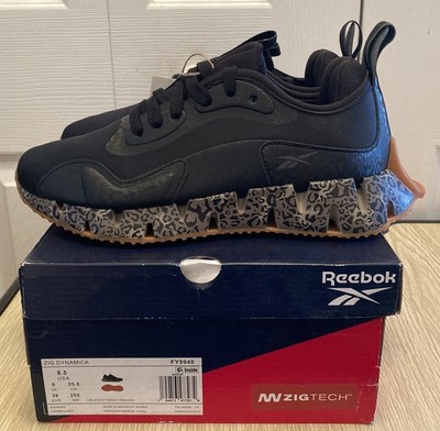 Reebok Zig Dynamica Women's Shoes SZ-8.5 Black New With Box.