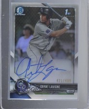 2018 Bowman Draft Chrome Pick Refractor 421/499 Grant Lavigne #CDA-GL Auto k0w