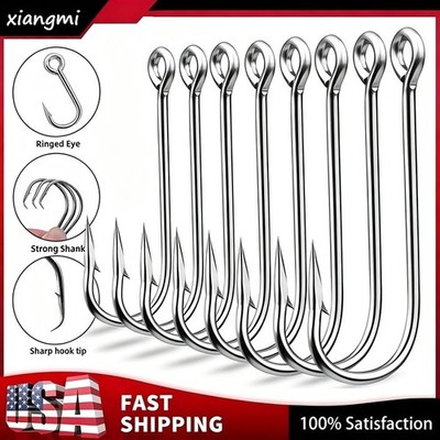 50 Pz Ami Da Pesca In Acciaio Inox O'Shaughnessy Forged Long Shank - Shaddock Fishing