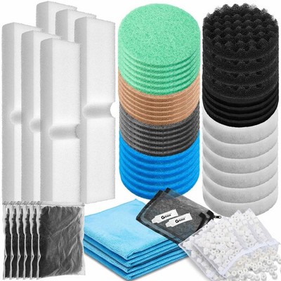 31 Pcs Compatible with Fluval Fx4/Fx5/Fx6 Replacement Filter Media, 3 Foam Bl...