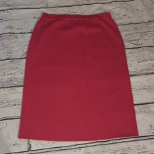 Ming Wang Red Elastic Waist Business Wear Skirt S