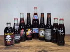 Lot 9 Vintage Glass Soda Bottles Jolt Desert Storm Dr Pepper Coke Root Beer Full