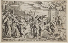 ENEA VICO & PERINO DEL VAGA : VIRGILIUM ELUDENS MERITAS DAT... - ROME,  1542