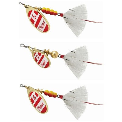 Mepps Aglia Dressed Treble Spinnerbait Red-White-White