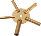 <!--F#f_0-->Universal Vintage Clock Winding Key 5 Prong Odd Numbers 3 to 11 Brass Clock K...<!--F/-->
