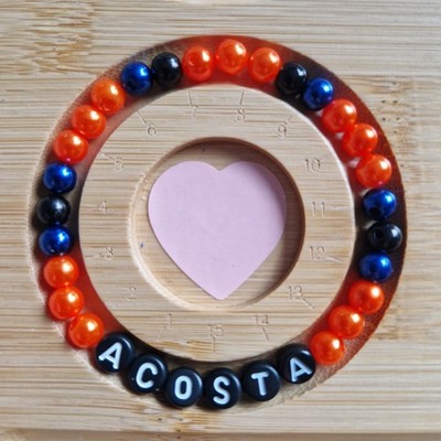 Pedro Acosta KTM schwarz blau orange Perlen Perlen Armband MotoGP 15-20cm NEU