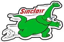 Sinclair Dino Dinosaur Gasoline Cut Out Metal Sign 23x15