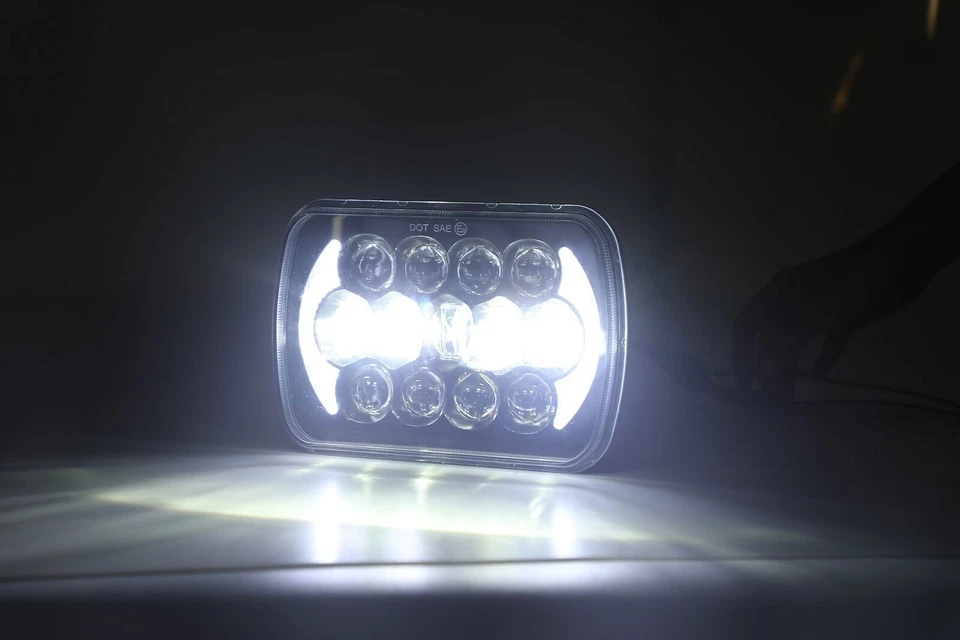 Par de faros LED 5X7 7X6" para International 9200i 9400i SBA 9900i 5600i 3800 Foto 3 de 4