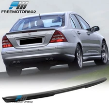 Fits 01-07 Benz C-Class W203 Sedan 4-Door Unpainted Rear Trunk Spoiler Wing ABS