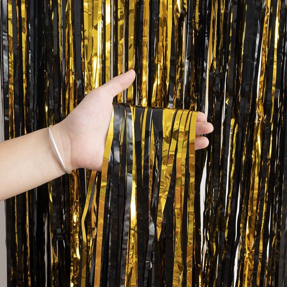 Tinsel Foil Fringe Curtains Rose Gold Metallic Shimmer Curtain Backdrop  Foil Streamers Party Decorations Fringe Streamers Fringe Background Tinsel  Curtains Fringe Backdrop for Birthday Party Door 