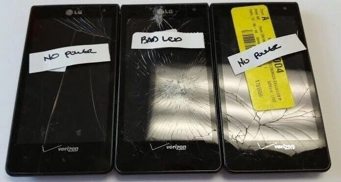 3 lot LG Lucid VS840 Smartphone 4G LTE Android 8GB 4" GPS Verizon Locked Used - Image 2 of 4