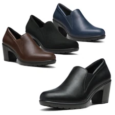 DREAM PAIRS Women Low Chunky Block Heel Slip On Comfort Pump Shoes Oxford Shoes