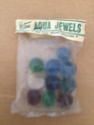 VITRO AQUA JEWELS MARBLES STILL IN THE ORIG. BAG SEALED, 10 FIVE STAR SHOOTERS 